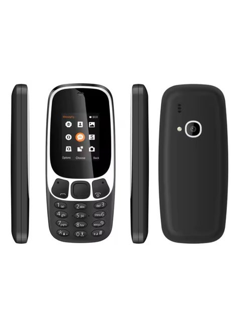 D8 Dual SIM Mobile Phone – 2G, 1.7-Inch Display, Built-in Camera – Black
