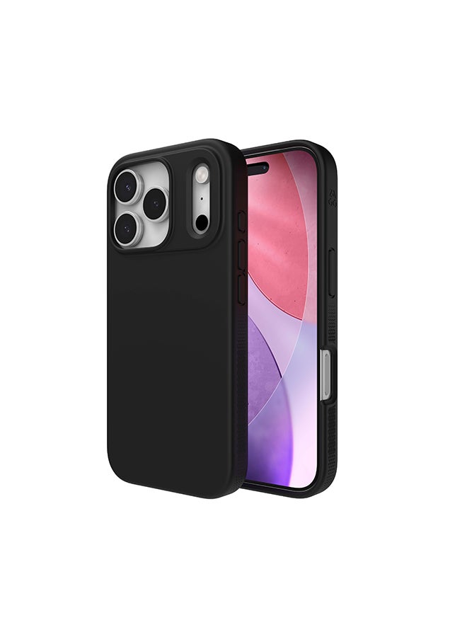 ZAGG iPhone 17 Pro Case – Manhattan Snap MagSafe Compatible Slim Protective Silicone Cover with Graphene Strength & 13 ft Drop Protection – Flood Black - Image 4