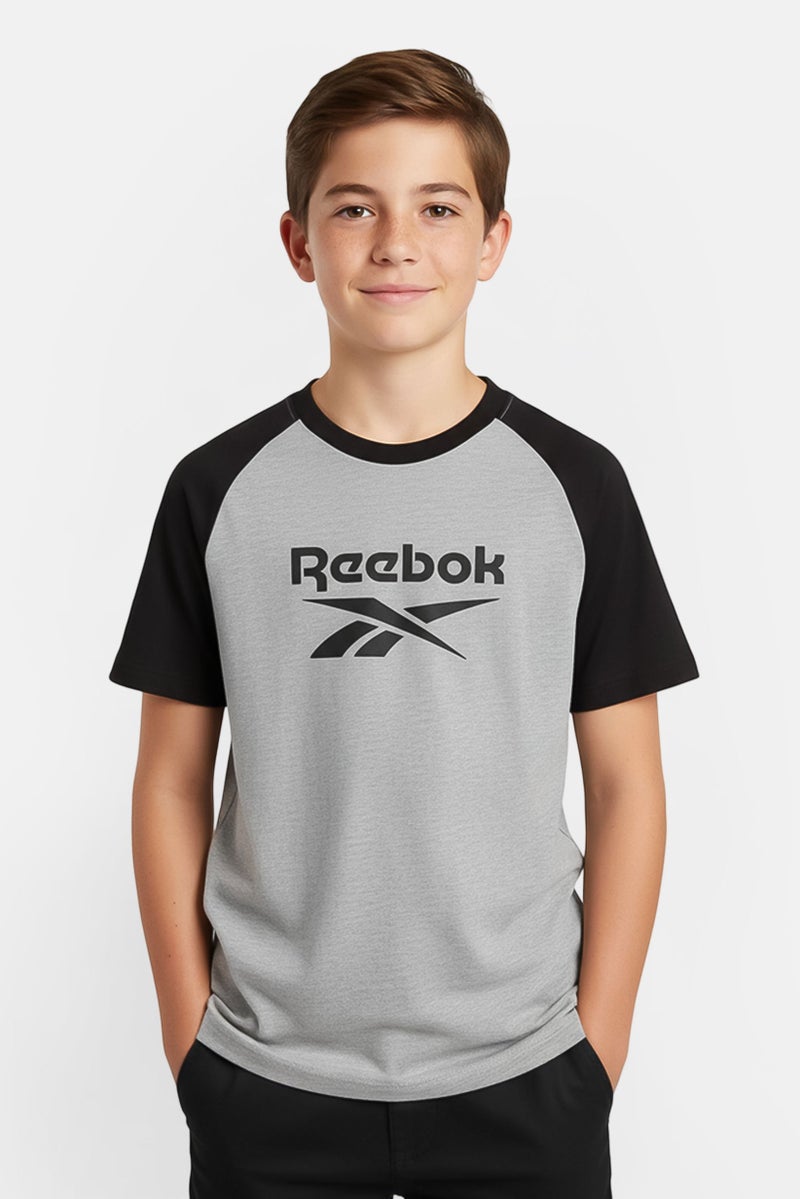 Reebok Kids Boy Sportswear Fit Short Sleeve Outdoor T-Shirt, Multicolor - Image 1