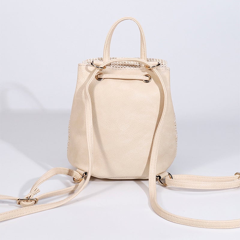 Straw Sunflower Backpack New 2024 Summer Women'S Bag Niche High-End Woven Backpack - Image 5