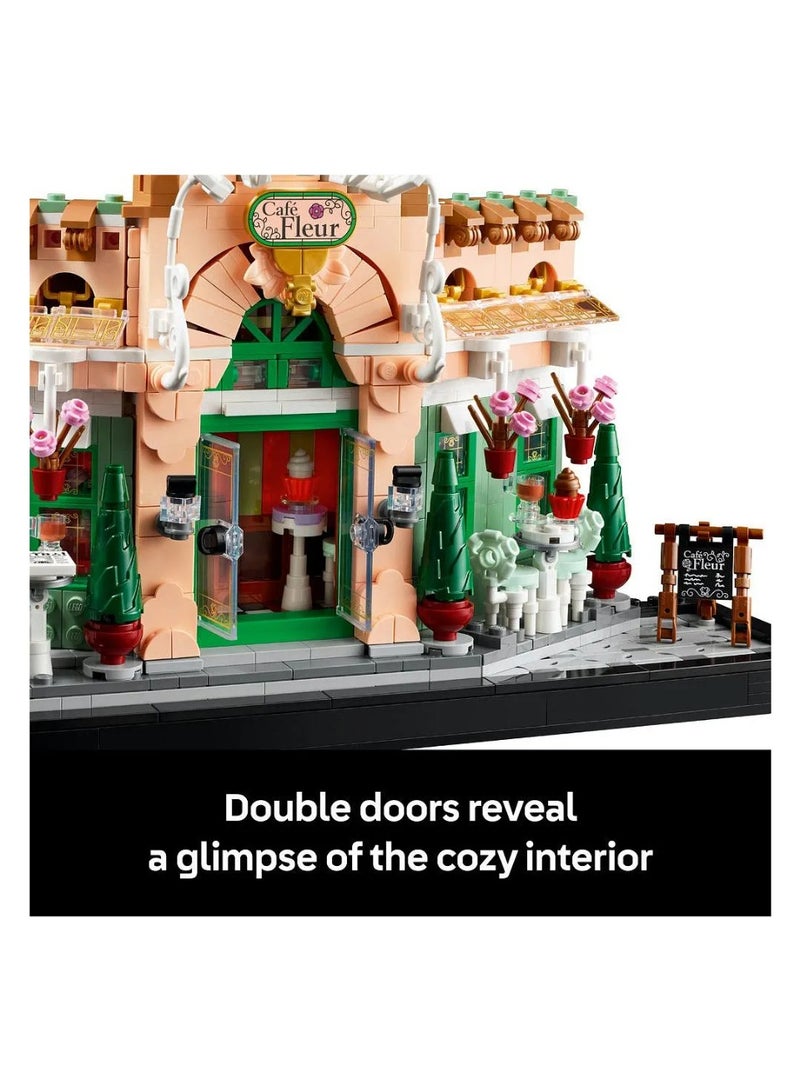 LEGO Icons French Café Building Set for Adults - incl. a Picturesque Facade, Hanging Flowerpots & Ornate Seating - Model Kit for Home or Office Desk Decor - DIY Gift Idea for Women & Men - 10362 - 1101 Pieces - Image 4