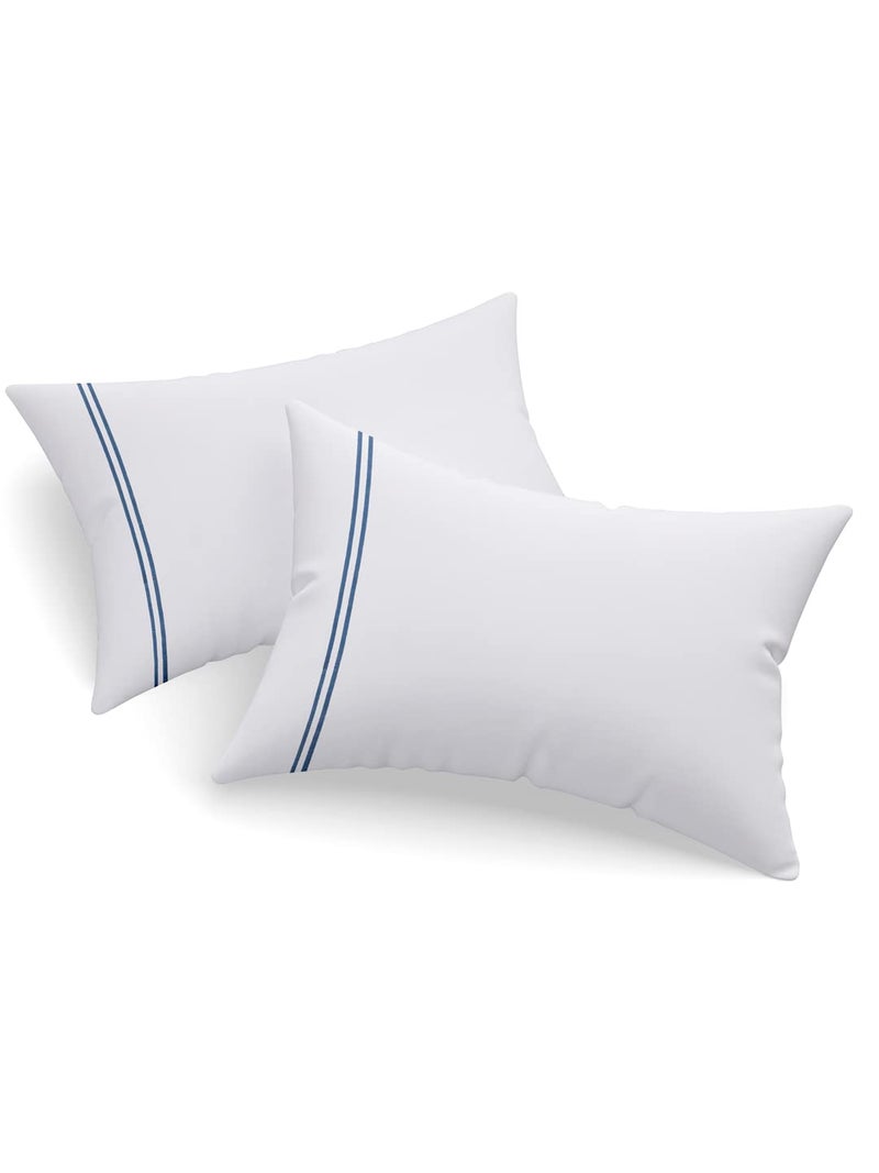LINENWALAS Pillow Covers Set Of 2 Cotton-400TC Thread Count Softest Long Staple Solid 100% Cotton Silky Soft-King Size Pillow Cases (20"X36")-White, 91.44 X 50.8 Cm - Image 3