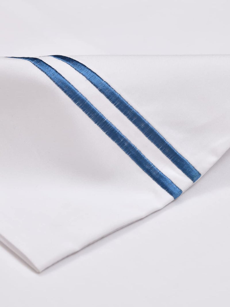 LINENWALAS Pillow Covers Set Of 2 Cotton-400TC Thread Count Softest Long Staple Solid 100% Cotton Silky Soft-King Size Pillow Cases (20"X36")-White, 91.44 X 50.8 Cm - Image 2