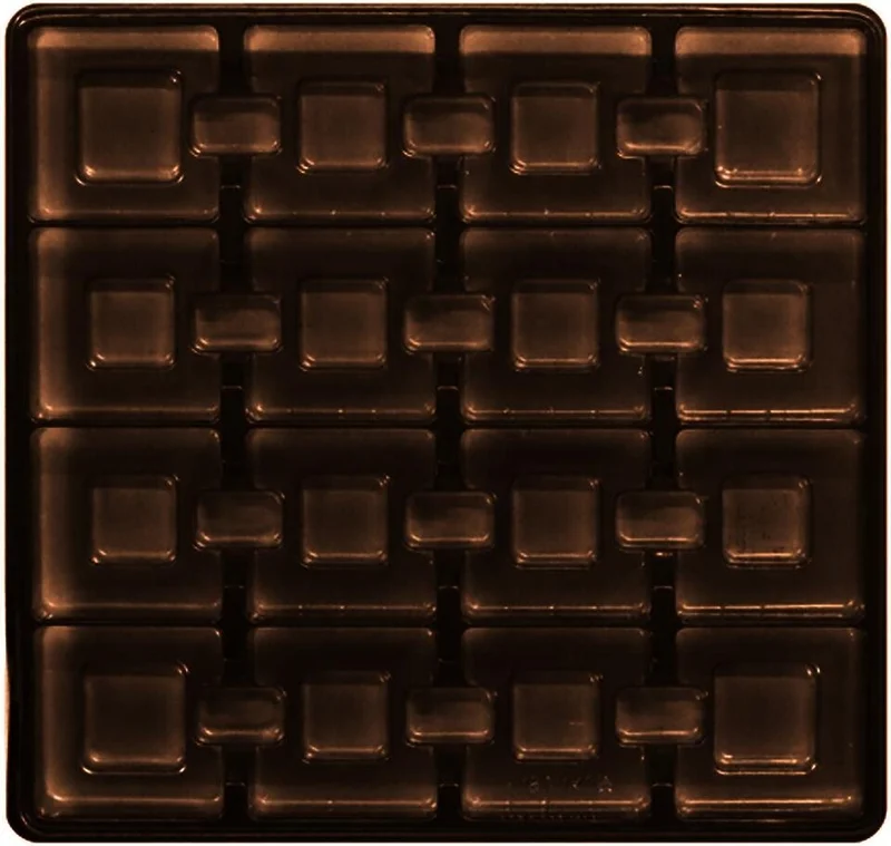 Ambalaj Pazarı 16 Compartment Madeleine Brown Separator 500 gr - 50 Pieces