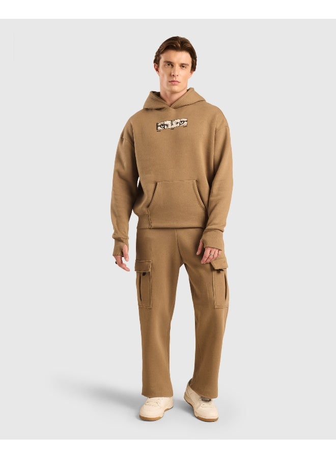 ماسلميند هودي رجالي كبير الحجم من الصوف بكتف منسدل مع فتحات للإبهام، وجيب كنغر، ومقاوم للتكتل، ولون يدوم طويلاً، وقماش فائق النعومة وجيد التهوية، بالإضافة إلى تقنية تنظيم درجة الحرارة - Image 3