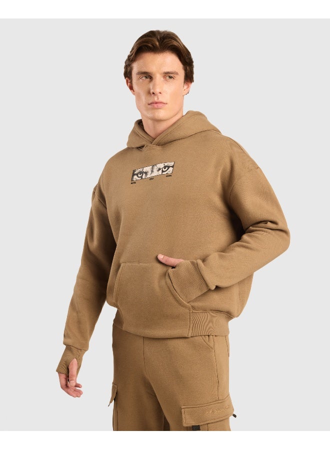 ماسلميند هودي رجالي كبير الحجم من الصوف بكتف منسدل مع فتحات للإبهام، وجيب كنغر، ومقاوم للتكتل، ولون يدوم طويلاً، وقماش فائق النعومة وجيد التهوية، بالإضافة إلى تقنية تنظيم درجة الحرارة - Image 4