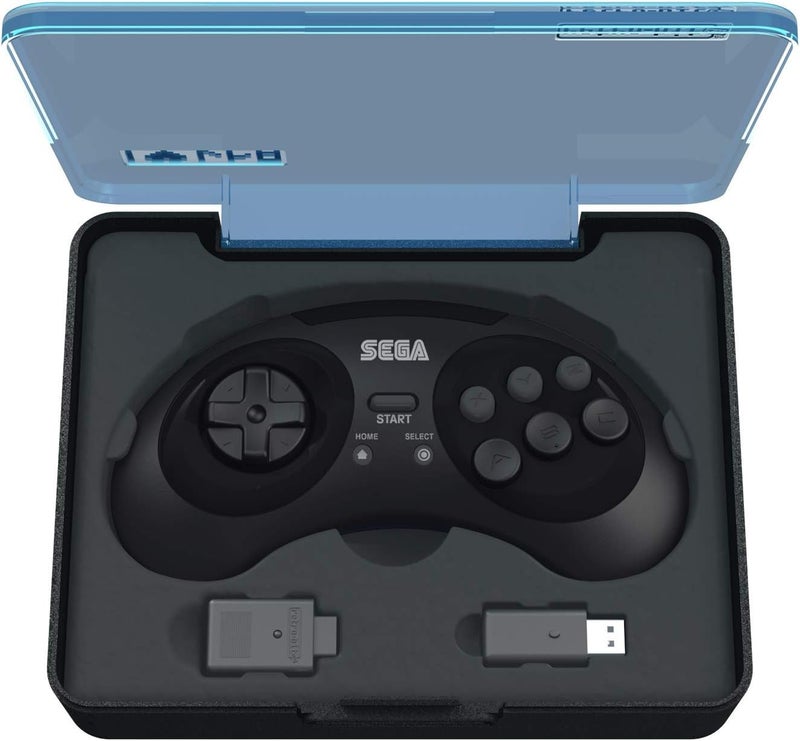 Retro Bit Sega Genesis 2.4 GHz Wireless Controller 8-Button Arcade Pad for Sega Genesis Original/Mini, Nintendo Switch, PC, Mac – Includes 2 Receivers & Storage Case - Black - Image 5