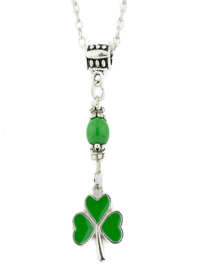 Soul Statement Shamrock Necklace for Women Saint Patrick's Day Jewelry Irish Celtic Accessories (Clover Y-Necklace) - Image 1