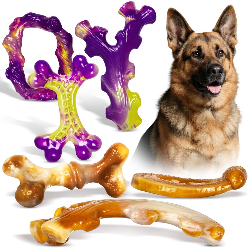 Frienhund 6 Pack Indestructible Dog Toys for Aggressive Chewers Durable Nylon Bone for Large Dogs Dog Toy for Aggressive Chewer Large Breed A Mixed Special Edition Set - Image 2