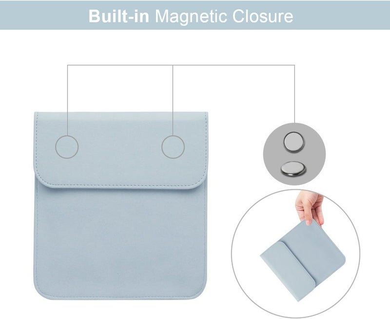WALNEW 7'' Sleeve for Kindle Oasis - Protective Insert Sleeve Case Cover Bag Fits Kindle Oasis 10th Generation 2019 / 9th Generation 2017, Lightblue - Image 5