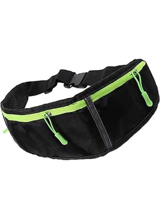 Waterproof Sports Waist Pack Adjustable Strap for Running Cycling Hiking Black - Image 1