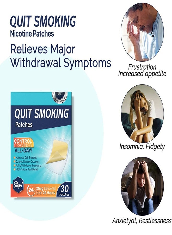 Mcukv 21mg Step 1 Smoking Aid Stop Smoking Patch Easy and Effective to Help Quit Smoking, Safety Anti-Smoking Stickers Stop Smoking Aid, 30 Count, 24H Delivered - Image 4