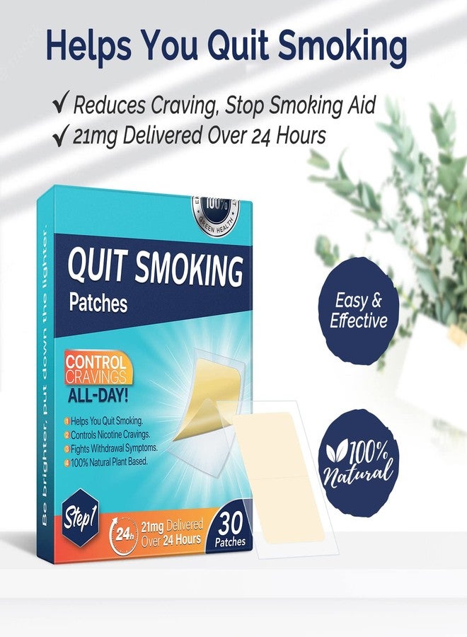 Mcukv 21mg Step 1 Smoking Aid Stop Smoking Patch Easy and Effective to Help Quit Smoking, Safety Anti-Smoking Stickers Stop Smoking Aid, 30 Count, 24H Delivered - Image 2