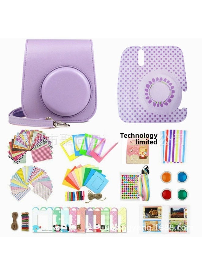 Generic PALLOVER CAMERA Instax Mini 11 ACCESSORIES SET 13-in -1 Album Photo Frame Sticker Filter Shoulder Strap-Color:Lilac  - Image 2