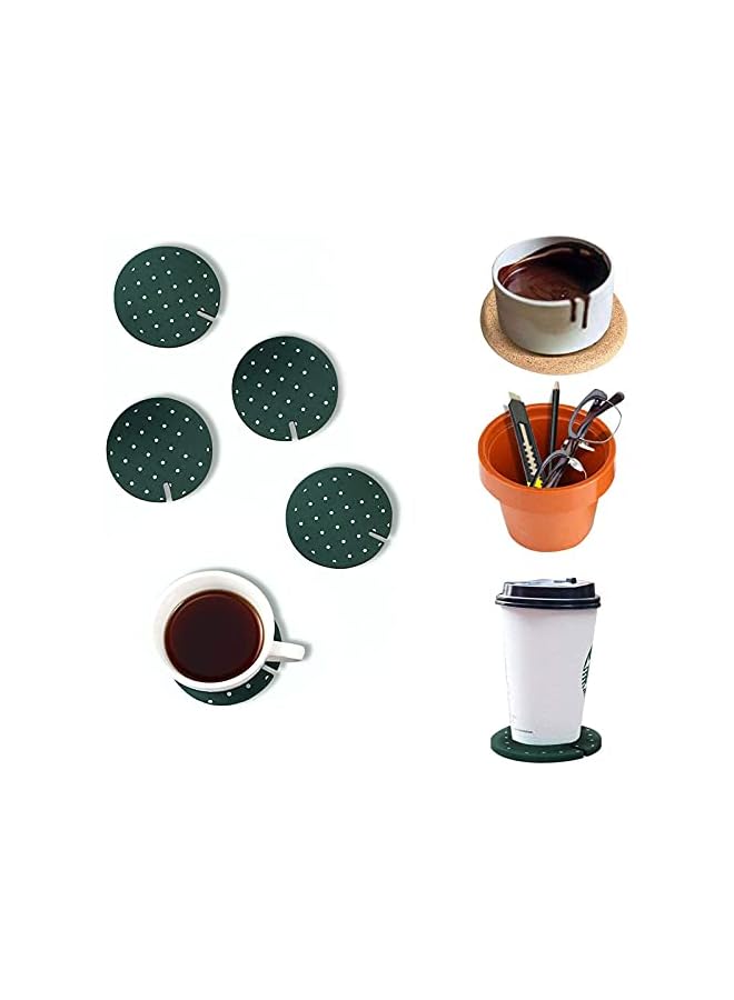 The Bros طقم كوسترات صبار للمشروبات مكون من 6 قطع، كوسترات مضحكة هدية صبار مع حامل أصيص للديكور المنزلي والمكتبي والبار - Image 3