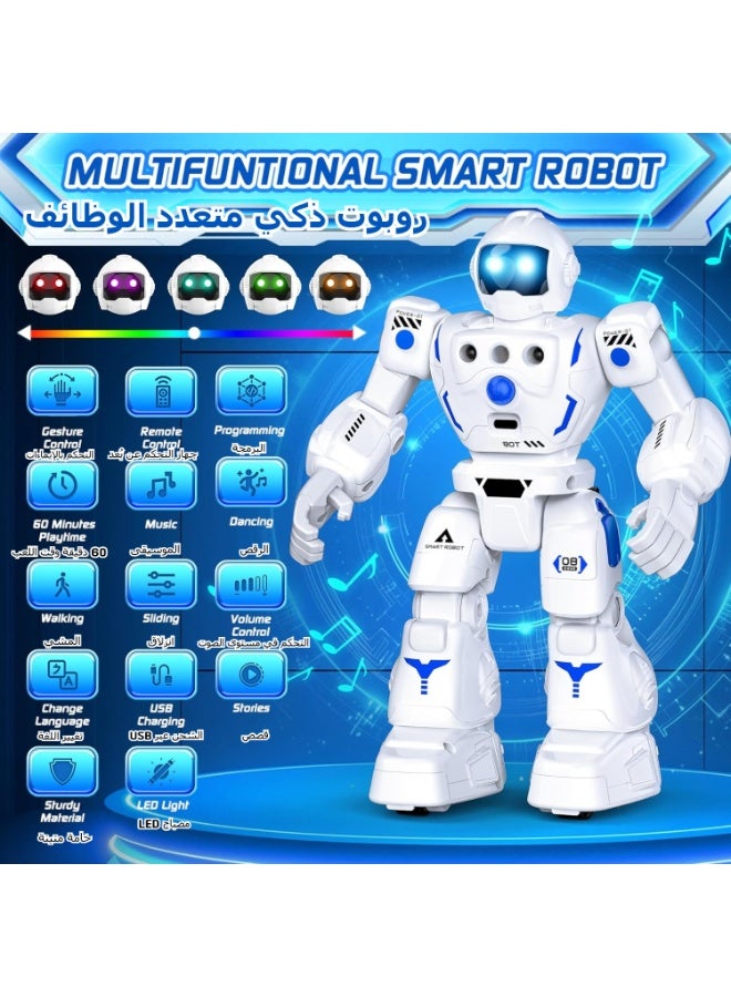 LBMT RC Robot Toys for Kids,RC Gesture Sensing Control Smart Robots ,Programming Remote Control Robot with LED Eyes,Walking,Sliding,Singing and Dancing,STEM Learning Toy,Ideal Gift for Age 3+ Kids Boys and Girls Birthday/Festival/Party - Image 2