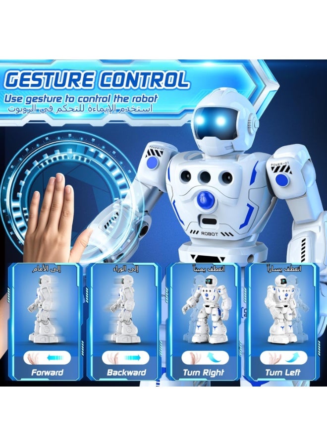 LBMT RC Robot Toys for Kids,RC Gesture Sensing Control Smart Robots ,Programming Remote Control Robot with LED Eyes,Walking,Sliding,Singing and Dancing,STEM Learning Toy,Ideal Gift for Age 3+ Kids Boys and Girls Birthday/Festival/Party - Image 3