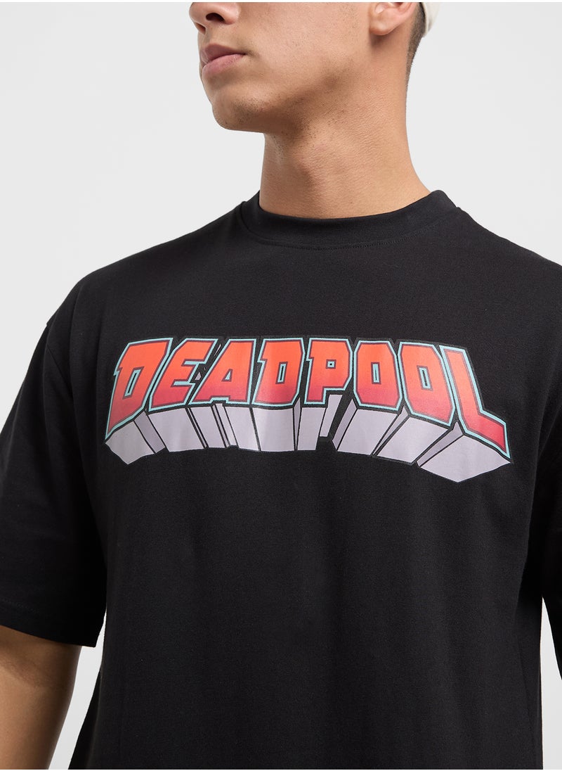 MARVEL - Graphic Deadpool Oversized T-Shirt - Image 1
