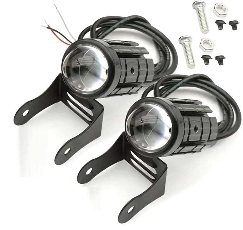 LOVMOTO Universal Mini Drive DC Power Mini Driving Fog Light for All Motor-Cycle, Bi-kes, Scoo-ters, C-ars, Projector Light 2 Color White/Yellow (U1 MINI Drive 1PCS) - Image 5