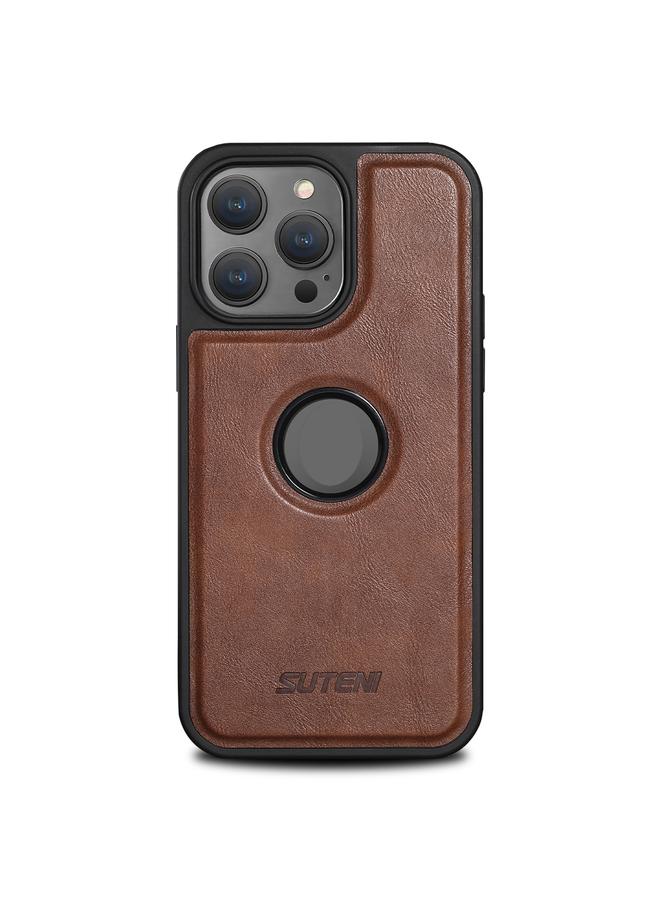 Suteni Case For iPhone 15 Pro Max G1 Magsafe Leather Back Phone Case - Image 3