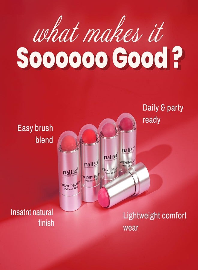 Maliao Velvet Blush Makeup Stick - Luxurious Flush for All Skin Types (05) - Image 3