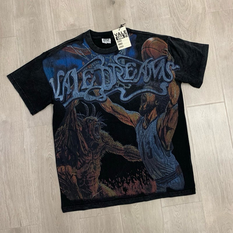 Vale Forever Holy Finals Tee American Trendy Short-Sleeved T-Shirt Washed And Distressed Heavy Printing For Men And Women - Image 3
