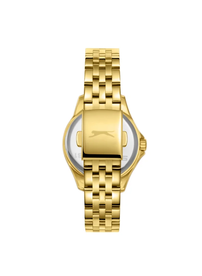 Slazenger Women's Multi Function Display Watch With Gold Metal Strap - SL.9.2392.4.06