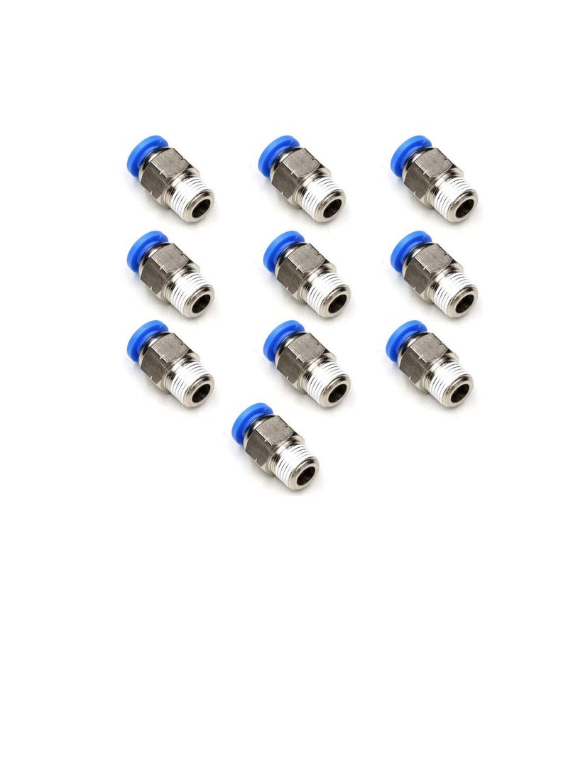 Generic - PU Pipe & Fittings Polyurethane Pneumatic Pipe Push in to Connect Fittings Male Socket Pack of 5, 6mmx1/4" - Image 1