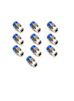 Generic PU Pipe & Fittings Polyurethane Pneumatic Pipe Push in to Connect Fittings Male Socket Pack of 5, 6mmx1/4"  - Image 1