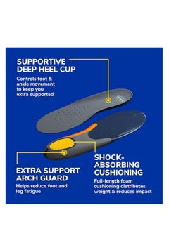 Dr. Scholl's Dr. Scholl's Heavy Duty Support Insole Orthotics, Big & Tall, 200lbs+, Wide Feet, Shock Absorbing, Arch Support, Distributes Pressure, Trim to Fit Inserts, Work Boots & Shoes, Men Size 8-14, 1 Pair  - Image 5