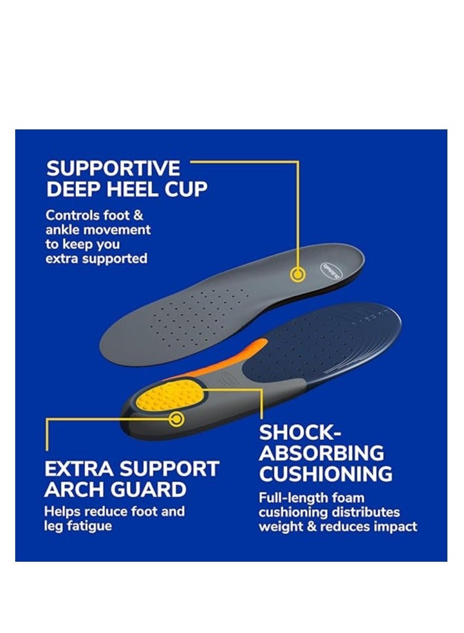 Dr. Scholl's Dr. Scholl's Heavy Duty Support Insole Orthotics, Big & Tall, 200lbs+, Wide Feet, Shock Absorbing, Arch Support, Distributes Pressure, Trim to Fit Inserts, Work Boots & Shoes, Men Size 8-14, 1 Pair  - Image 5