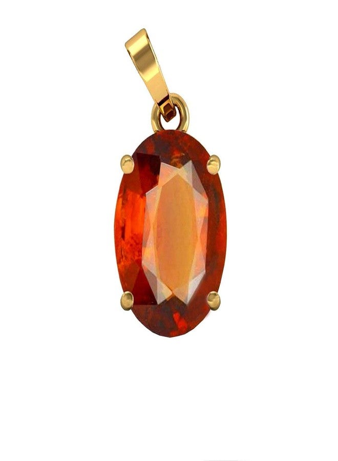 Sidharth Gems 7.25 Ratti Natural Hessonite Garnet Gomed Astrological Gold Pendant Locket Top A1+ Quality Loose Gemstone