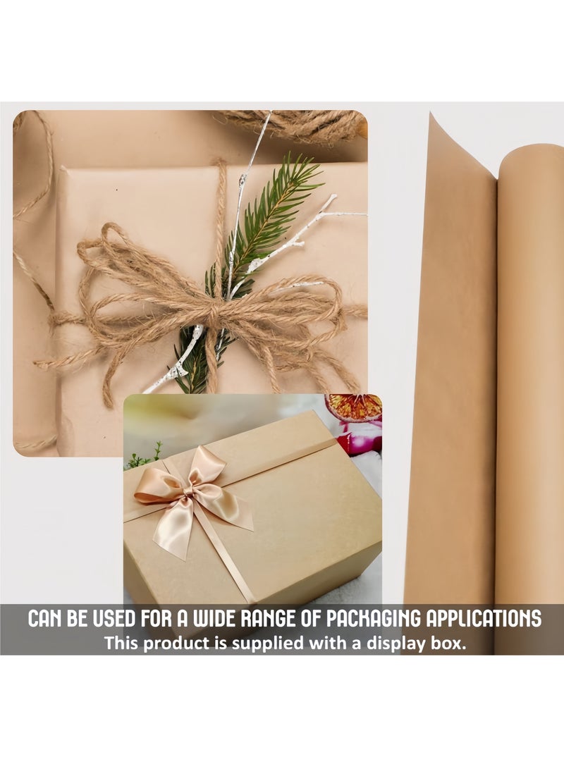 عالم البالونات لفة واحدة من ورق الكرافت (44 سم × 300 سم) 80 جرامًا للمتر المربع، لفة ورق تغليف، ورق حرفي لتغليف الهدايا ولوحة الإعلانات والفنون والحرف اليدوية، غطاء طاولة باقات الزهور وورق تغليف الملصقات - Image 2