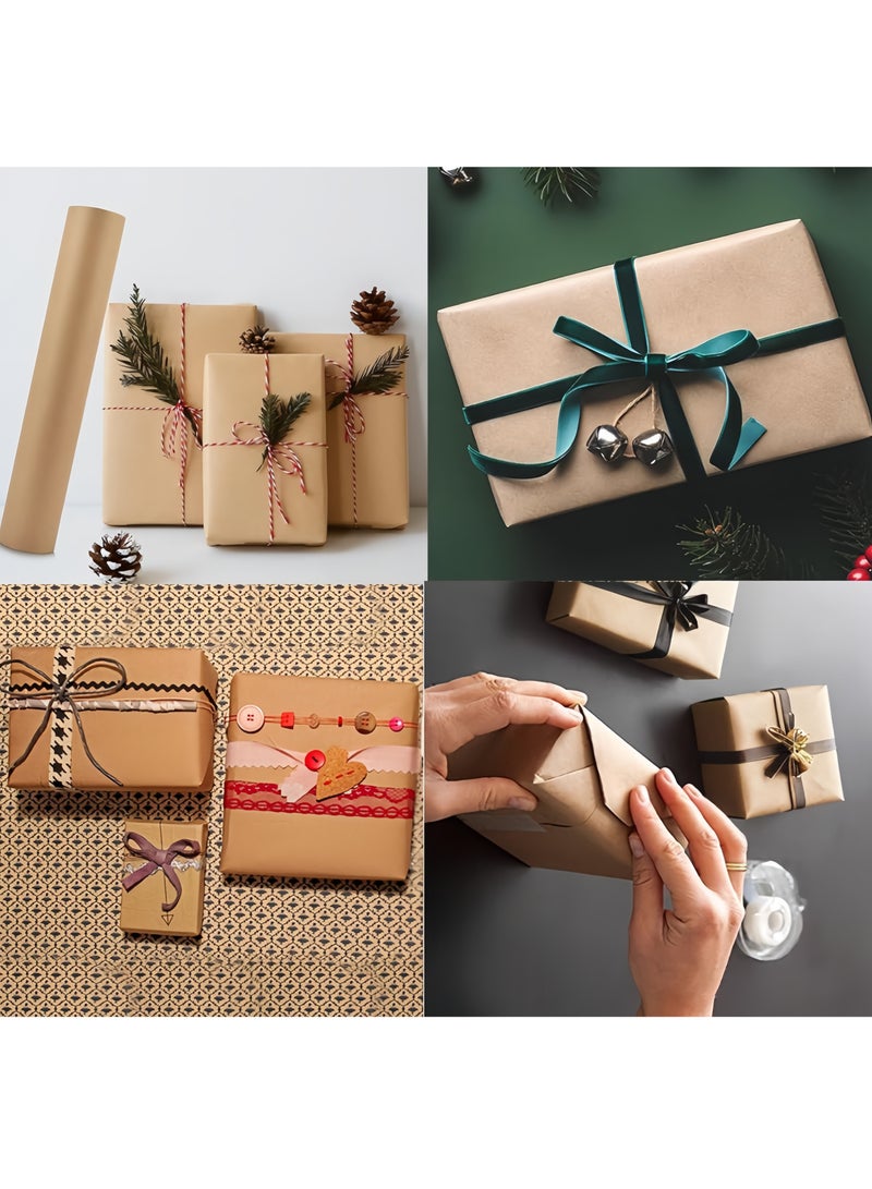 عالم البالونات لفة واحدة من ورق الكرافت (44 سم × 300 سم) 80 جرامًا للمتر المربع، لفة ورق تغليف، ورق حرفي لتغليف الهدايا ولوحة الإعلانات والفنون والحرف اليدوية، غطاء طاولة باقات الزهور وورق تغليف الملصقات - Image 4