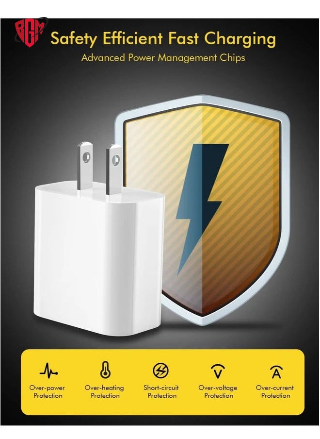 BGM - 20W PD Fast Charger Type C Power Wall Charger Block 6FT USB C to Lightning Cable Compatible iPhone 12/12 Mini/12 Pro Max/11 Pro/Xs - Image 1