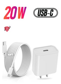 20W PD Fast Charger Type C Power Wall Charger Block 6FT USB C to Lightning Cable Compatible iPhone 12/12 Mini/12 Pro Max/11 Pro/Xs