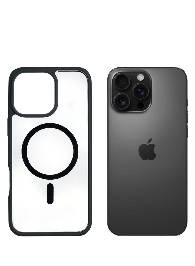 أزتك حافظة مغناطيسية لجهاز iPhone 16 Pro متوافقة مع MagSafe، خلفية مطفية شفافة، عدسة كاميرا محمية بالكامل، غطاء هاتف نحيف مضاد للصدمات مع حواف مقاومة للخدش، خلفية مقاومة للخدش لأجهزة آبل - Image 1