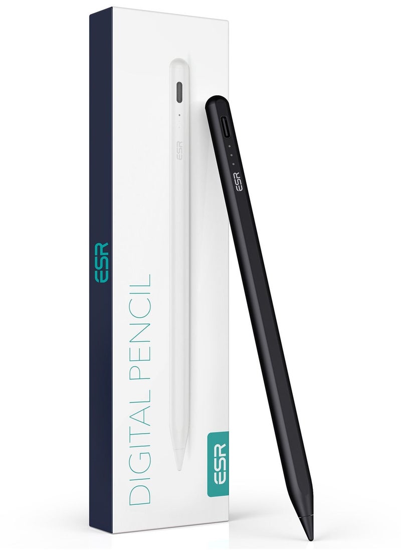 اي اس ار قلم ESR Stylus لجهاز iPad مع حساسية الإمالة [رفض راحة اليد والتثبيت المغناطيسي] قلم iPad Stylus لجهاز Apple iPad Air 5/4/3، iPad Pro 11، iPad Pro 12.9، iPad Mini 6/5، وiPad 9/8/7/6، أسود  - Image 2