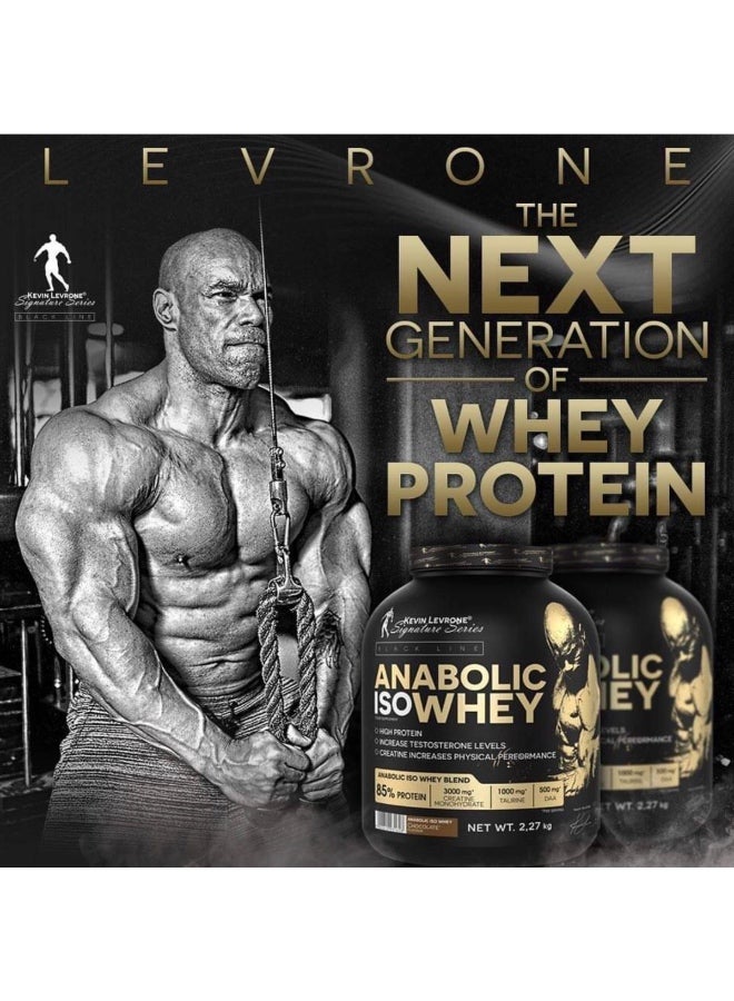 KEVIN LEVRONE Anabolic Iso Whey Black Line - Enhanced with Crea Monohydrate, Taurine and D-aspartic Acid, Chocolate 2Kg - Image 2