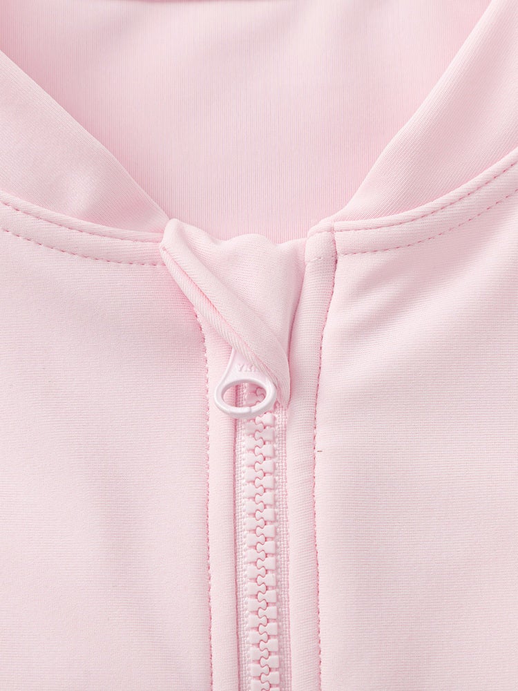 بالابالا بدلة سباحة للبأكمام قصيرة مع قبعة مطابقة للبنات - Image 3