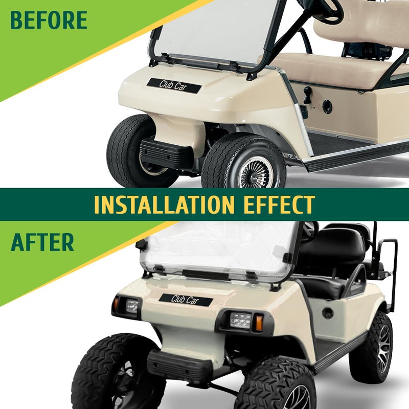 Drive-up Club Car DS Headlights Kit, Golf Cart LED Head Light with Adapter Wire for Club Car DS 1993-up 12 Volt Modified Golf Carts, OEM 101988002 101988001 - Image 5