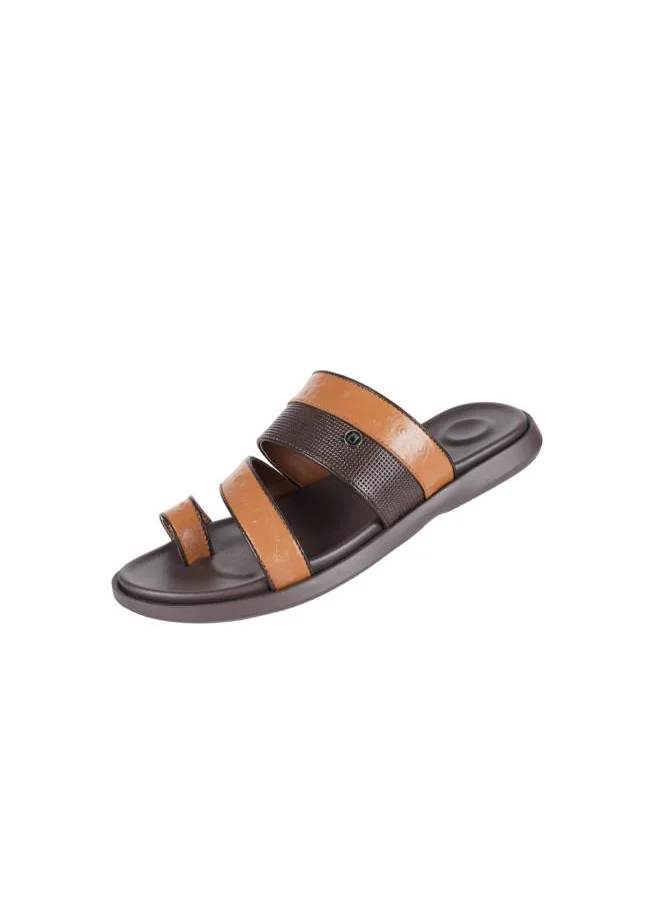 بارجيل أونو 008-3487 Barjeel Uno Mens Finger Grip Sandals 8096-1 Tan