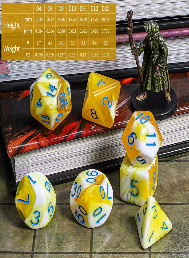 CiaraQ DND Polyhedral Dice Set with a Black Dice Bag for D&D RPG MTG Role Playing Table Games - Image 3
