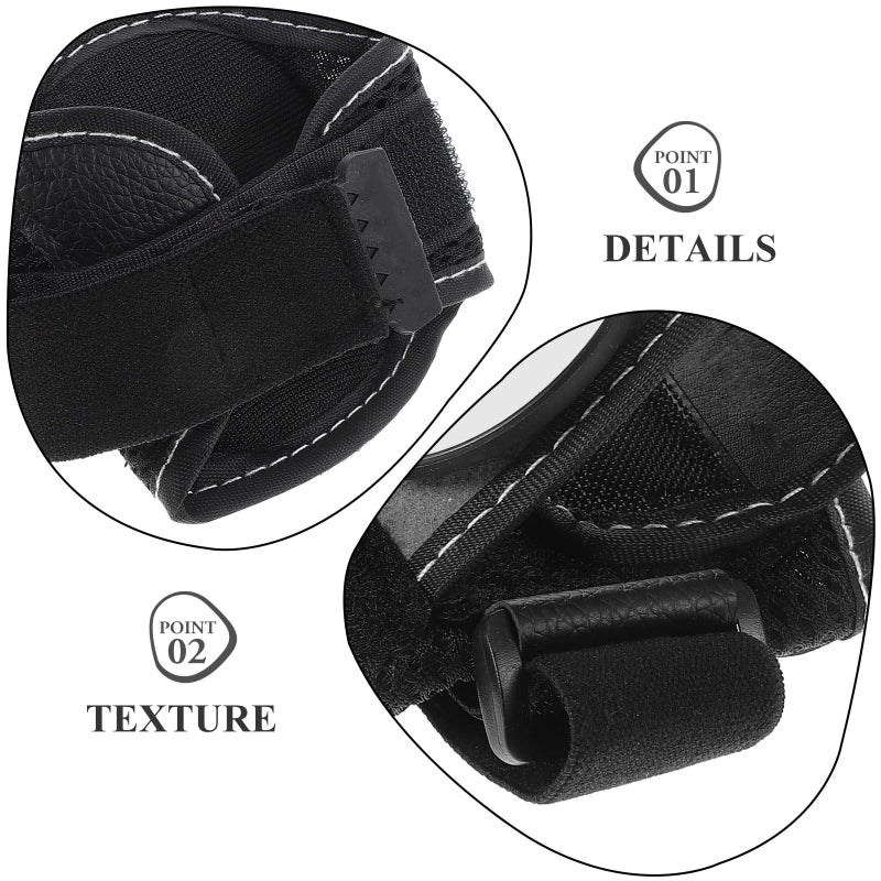 Convex Lens Bicycle Safety Mirror Wrist Strap for Road Cycling Black - Image 4