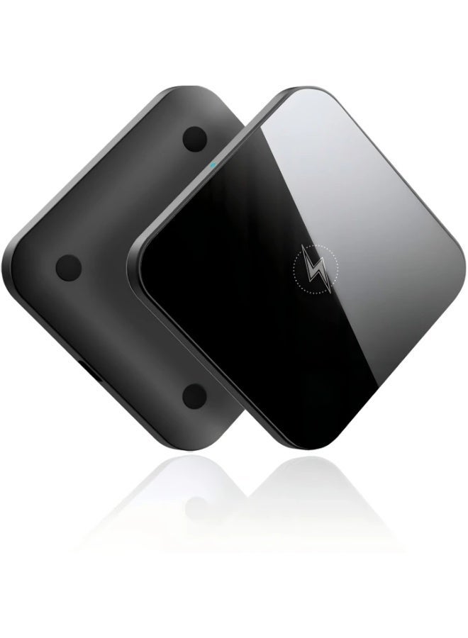 15W Fast Wireless Charger,Qi-Certified Charging Stand Compatible with iPhone 15/14/13/12 Series,Android Phones,Premium Aluminum & Glass Build,Black - Image 5