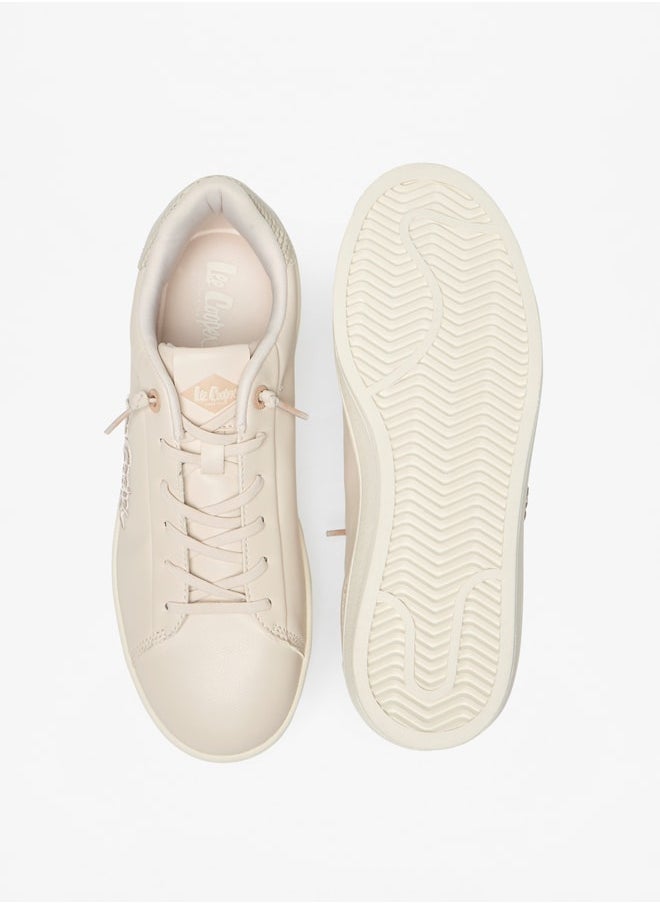 Lee Cooper - Women's Logo Embroidered Lace-Up Low Ankle Sneakers - Image 1