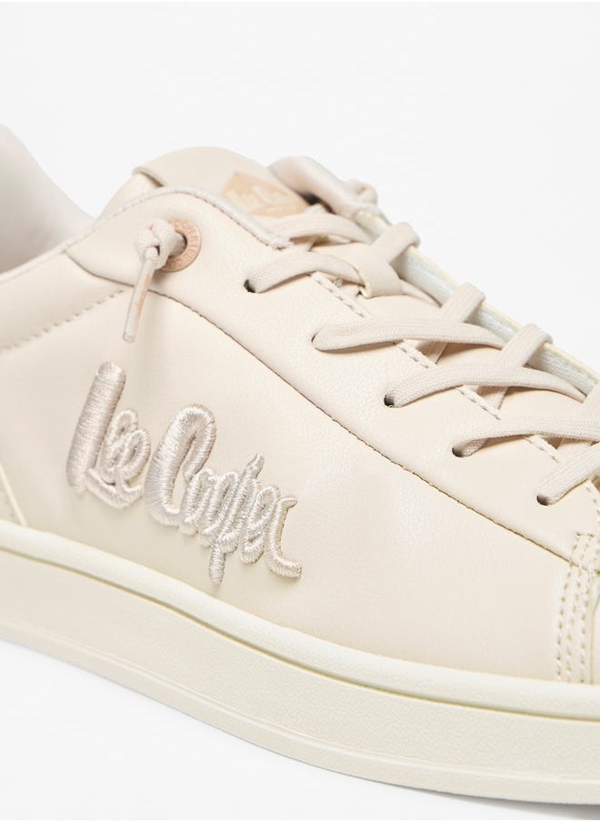 Lee Cooper - Women's Logo Embroidered Lace-Up Low Ankle Sneakers - Image 1
