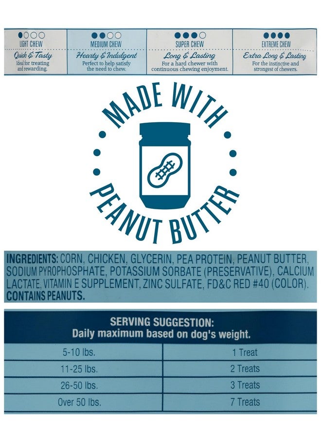 أعواد زبدة الفول السوداني الملتوية الخالية من الجلد الخام من أول روي، 50 قطعة، مصنوعة من دجاج حقيقي وزبدة الفول السوداني، سهلة الهضم، طويلة الأمد، متوسطة المضغ، تساعد على تنظيف الأسنان واللثة، للكلاب - Image 3