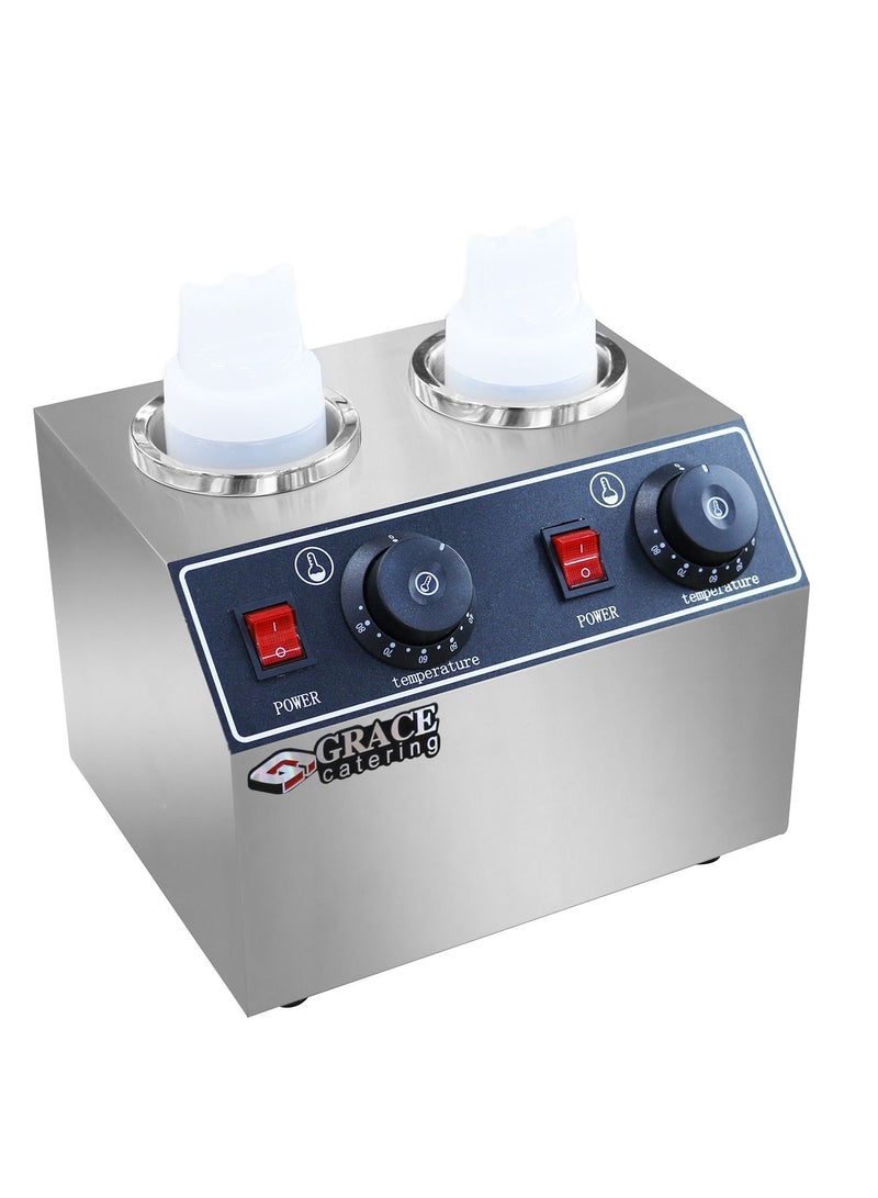 Grace Commercial 2 Bottles Sauce Warmer Electric Cheese Chocolate Tempering Machine - Image 3