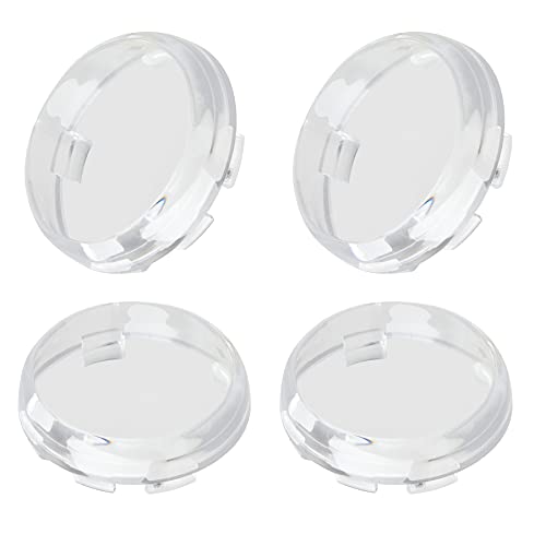 QUASCO Clear Turn Signal Lens Cover 2 Inch Lenses for Bullet Turn Signals Compatible with Harley Street Glide Road Glide Sportster Softail Iron 883 Road King, Pack of 4 - Image 1